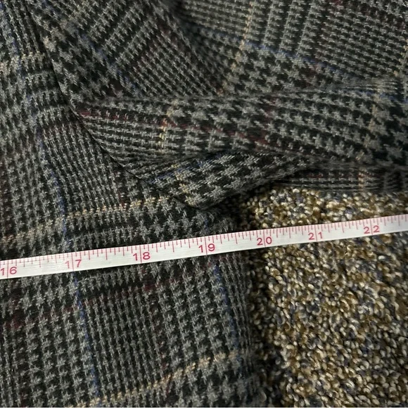 Sag Harbor women’s 8 gray plaid wool blazer jacket academia preppy fall winter - Picture 7 of 8